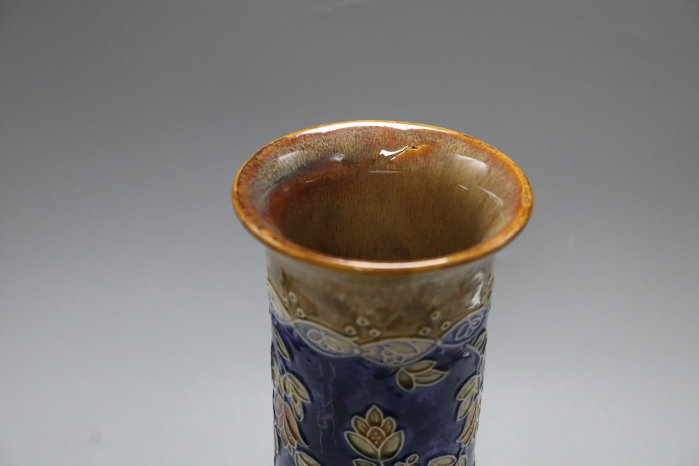 A Royal Doulton stoneware vase, c.1910, height 33cm